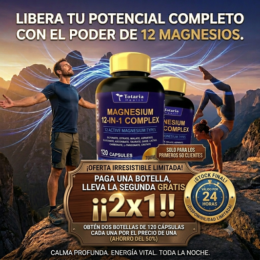 Quieres mejorar tu día a día? citrato de magnesio 12 en 1 bienestar en cada capsula